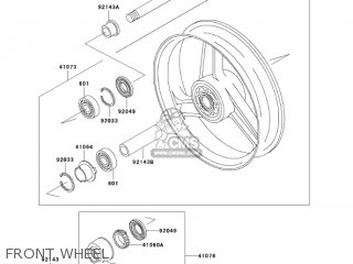 FRONT WHEEL - ZX600E11 ZZR600 2003 USA CALIFORNIA CANADA