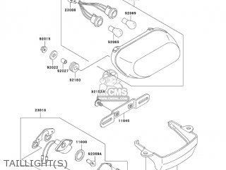 TAILLIGHT(S) - ZX600E11 ZZR600 2003 USA CALIFORNIA CANADA