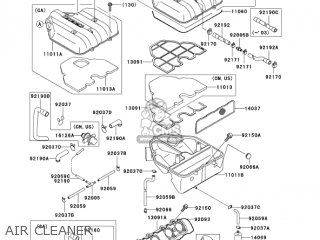 AIR CLEANER - ZX600E11 ZZR600 2003 USA CALIFORNIA CANADA