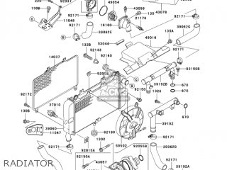 RADIATOR - ZX600E11 ZZR600 2003 USA CALIFORNIA CANADA