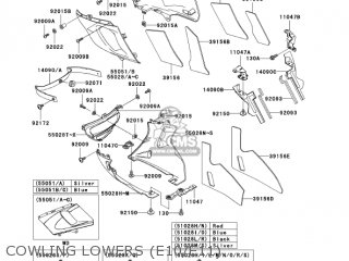 COWLING LOWERS (E10/E11) - ZX600E11 ZZR600 2003 USA CALIFORNIA CANADA