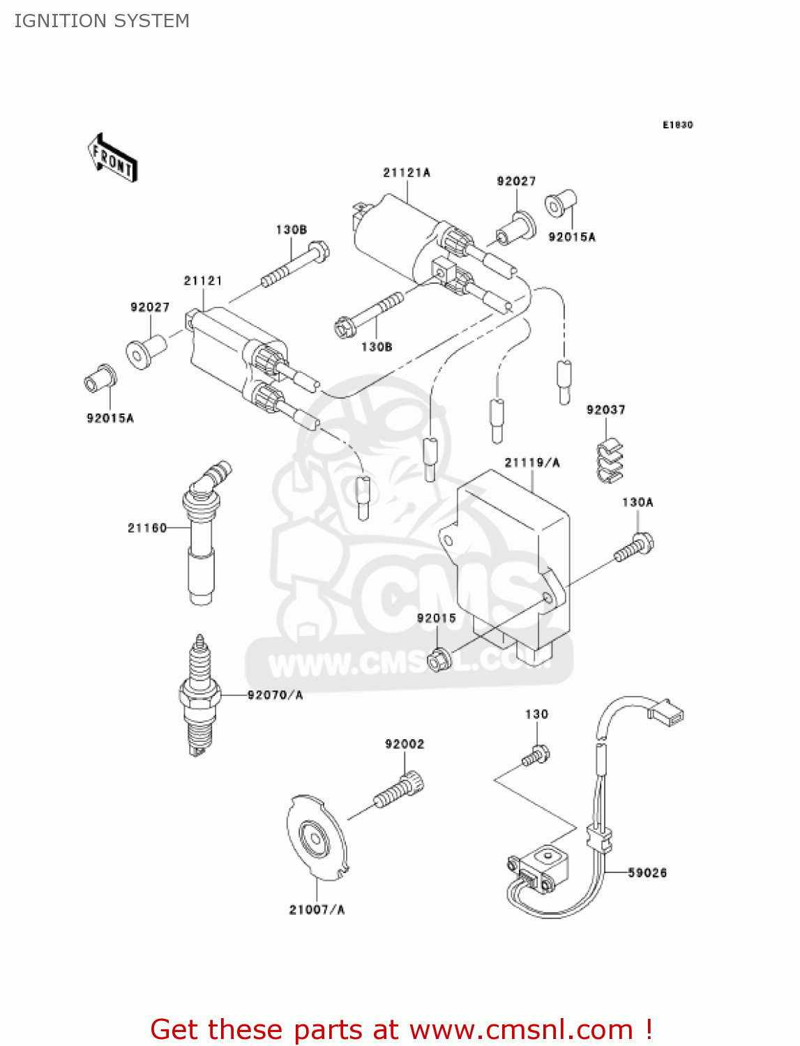 IGNITION SYSTEM ZX600E12 ZZR600 2004 USA CALIFORNIA CANADA