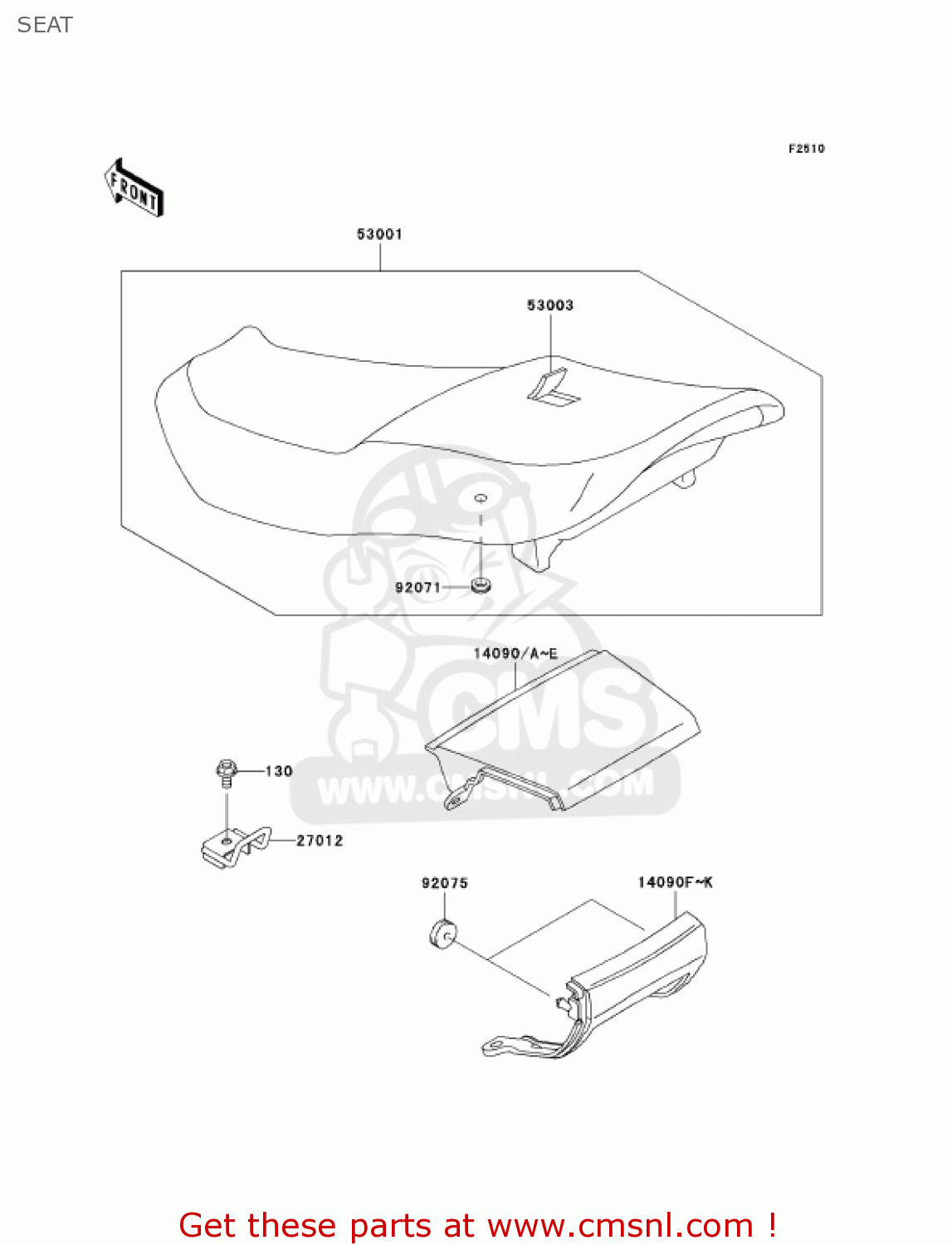 SEAT ZX600E12 ZZR600 2004 USA CALIFORNIA CANADA
