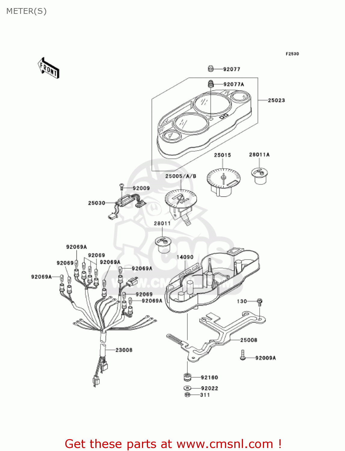 METER(S) ZX600E12 ZZR600 2004 USA CALIFORNIA CANADA