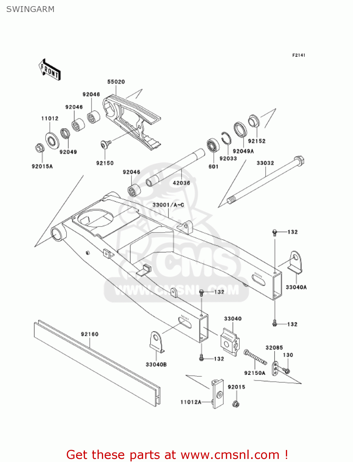 SWINGARM ZX600E12 ZZR600 2004 USA CALIFORNIA CANADA