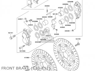 FRONT BRAKE (E10-E12) - ZX600E12 ZZR600 2004 USA CALIFORNIA CANADA