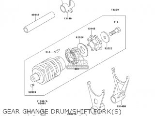 GEAR CHANGE DRUM/SHIFT FORK(S) - ZX600E12 ZZR600 2004 USA CALIFORNIA CANADA