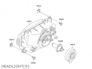 HEADLIGHT(S) - ZX600E12 ZZR600 2004 USA CALIFORNIA CANADA