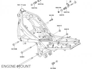 ENGINE MOUNT - ZX600E12 ZZR600 2004 USA CALIFORNIA CANADA