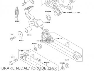 BRAKE PEDAL/TORQUE LINK - ZX600E12 ZZR600 2004 USA CALIFORNIA CANADA
