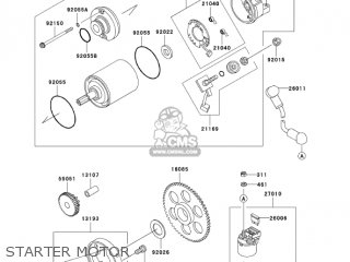 STARTER MOTOR - ZX600E12 ZZR600 2004 USA CALIFORNIA CANADA