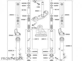 FRONT FORK - ZX600E12 ZZR600 2004 USA CALIFORNIA CANADA