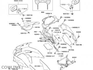 COWLING - ZX600E12 ZZR600 2004 USA CALIFORNIA CANADA