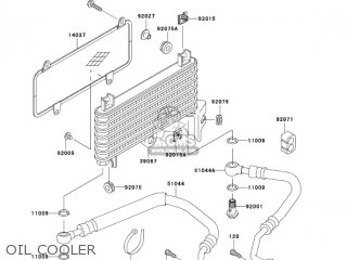 OIL COOLER - ZX600E12 ZZR600 2004 USA CALIFORNIA CANADA