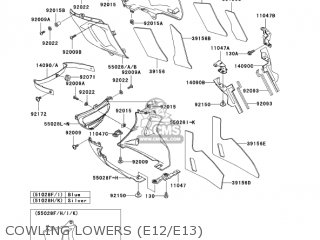 COWLING LOWERS (E12/E13) - ZX600E12 ZZR600 2004 USA CALIFORNIA CANADA
