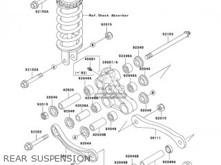 REAR SUSPENSION - ZX600E12 ZZR600 2004 USA CALIFORNIA CANADA