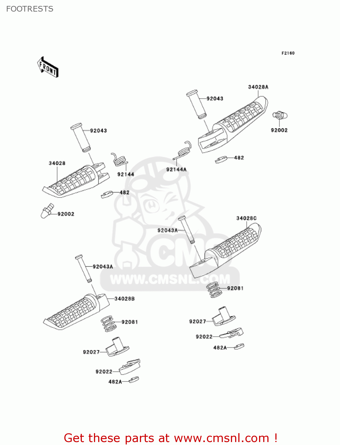 FOOTRESTS ZX600E13 CANADA 2005