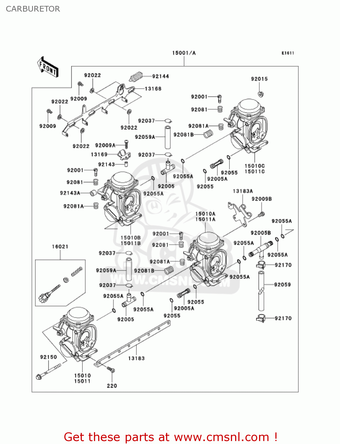 CARBURETOR ZX600E13 CANADA 2005