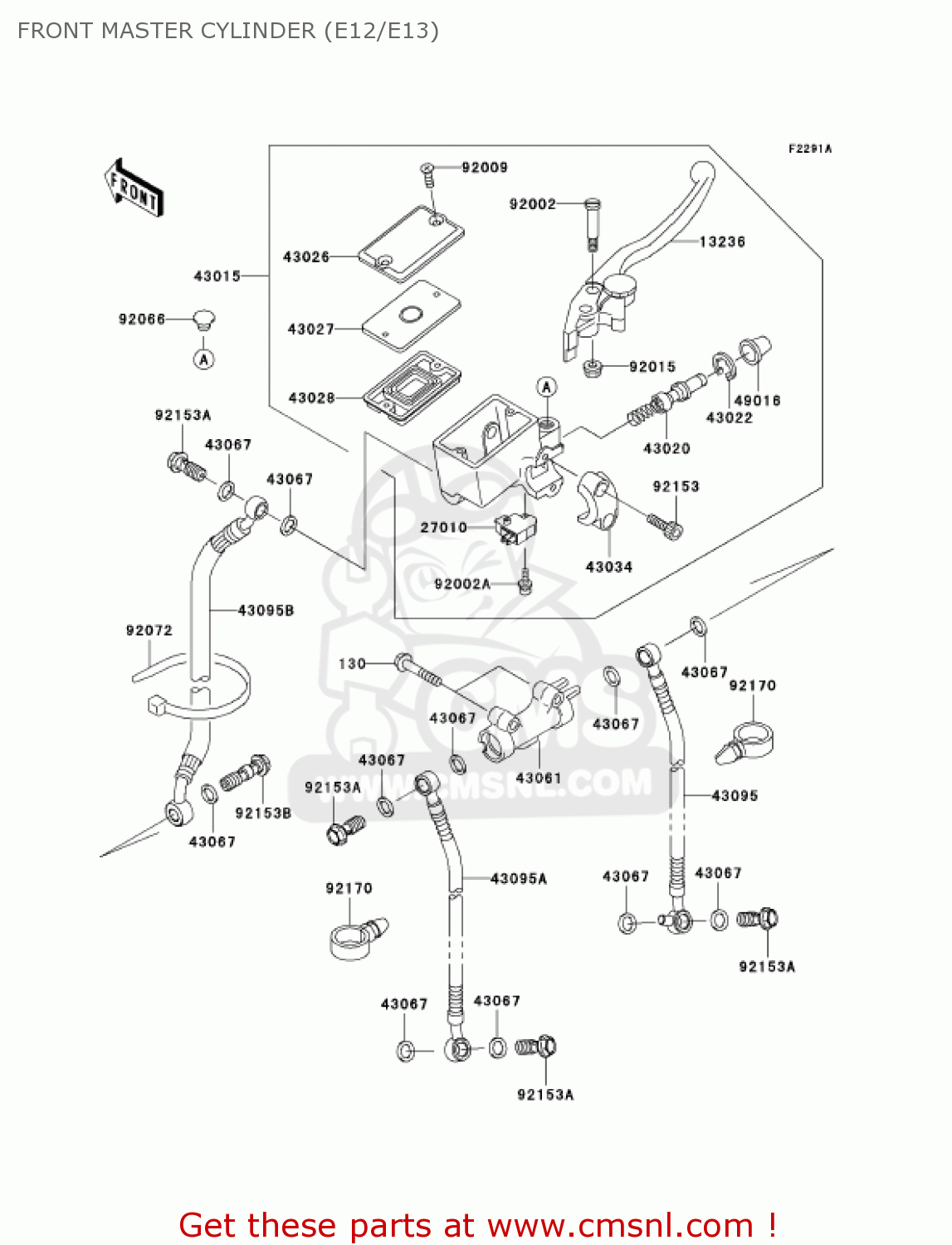 FRONT MASTER CYLINDER (E12/E13) ZX600E13 CANADA 2005