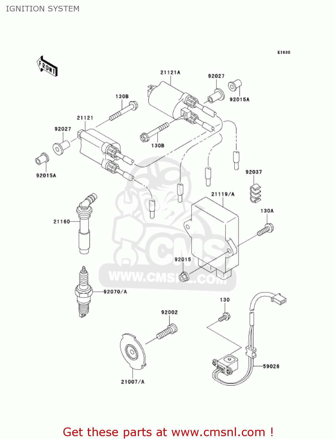 IGNITION SYSTEM ZX600E13 CANADA 2005