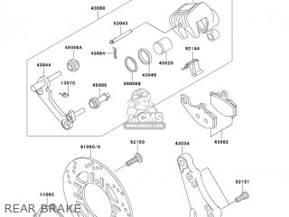 REAR BRAKE - ZX600E13 CANADA 2005