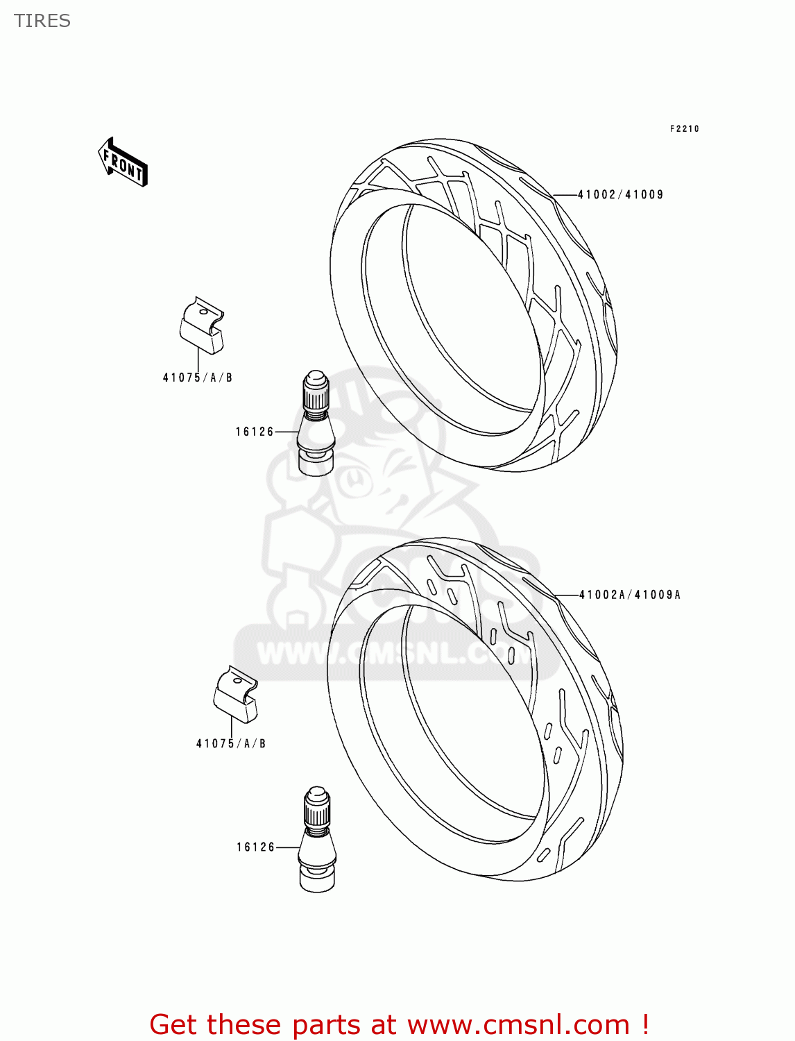 TIRES ZX600E2 NINJA ZX6 1994 USA CALIFORNIA CANADA
