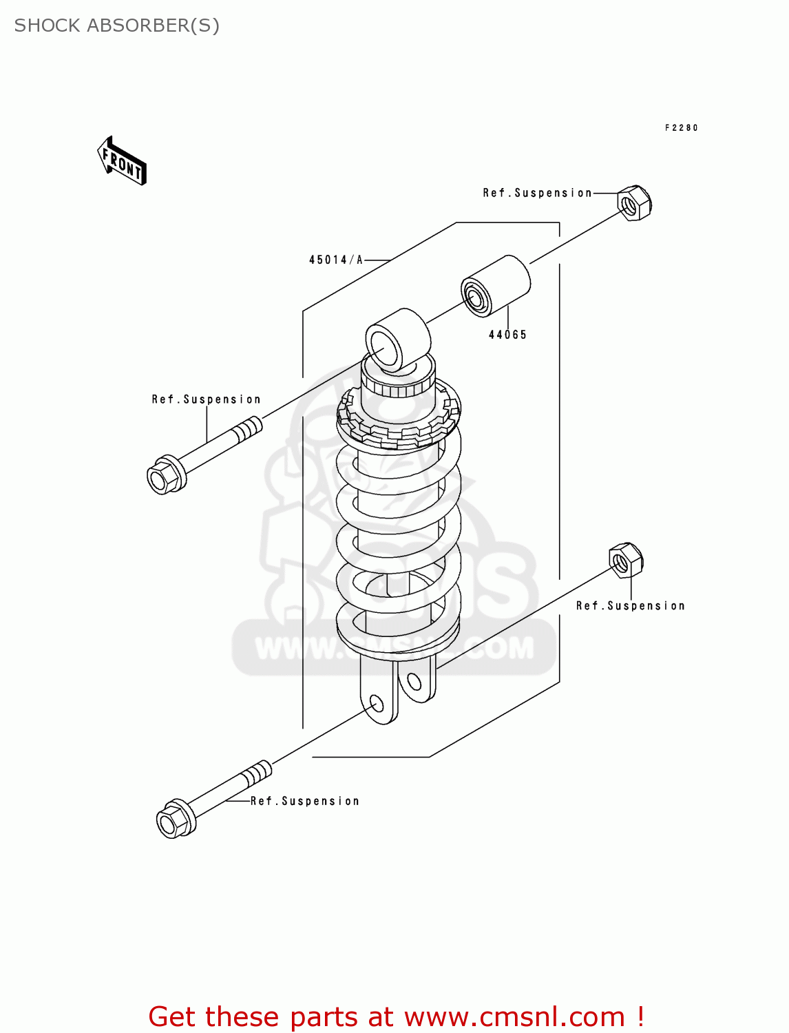 SHOCK ABSORBER(S) ZX600E2 NINJA ZX6 1994 USA CALIFORNIA CANADA