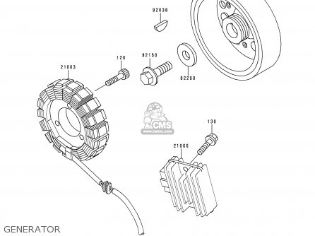 GENERATOR - ZX600E2 NINJA ZX6 1994 USA CALIFORNIA CANADA
