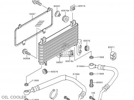 OIL COOLER - ZX600E2 NINJA ZX6 1994 USA CALIFORNIA CANADA
