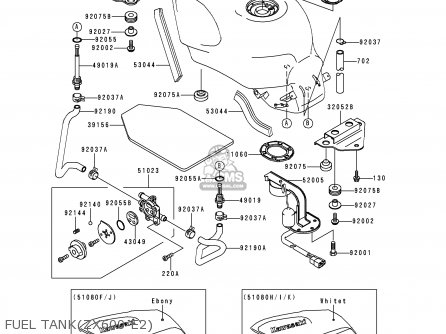 FUEL TANK(ZX600-E2) - ZX600E2 NINJA ZX6 1994 USA CALIFORNIA CANADA
