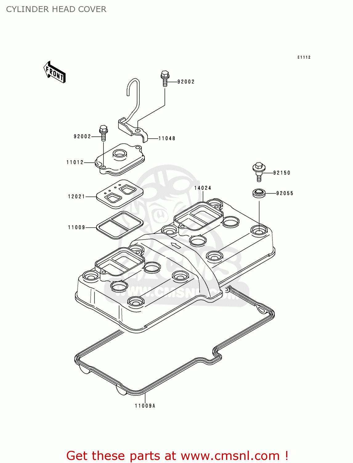 CYLINDER HEAD COVER ZX600E2 ZZR600 1994 EUROPE UK FR NL AR FG GR IT NR SD SP ST