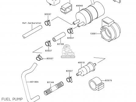 FUEL PUMP - ZX600E2 ZZR600 1994 EUROPE UK FR NL AR FG GR IT NR SD SP ST