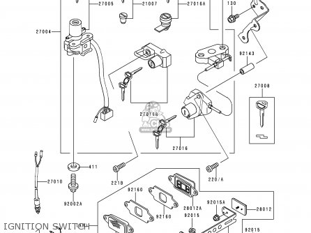 IGNITION SWITCH - ZX600E2 ZZR600 1994 EUROPE UK FR NL AR FG GR IT NR SD SP ST
