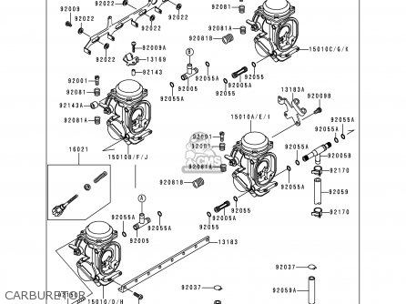 CARBURETOR - ZX600E3 NINJA ZX6 1995 USA CALIFORNIA CANADA