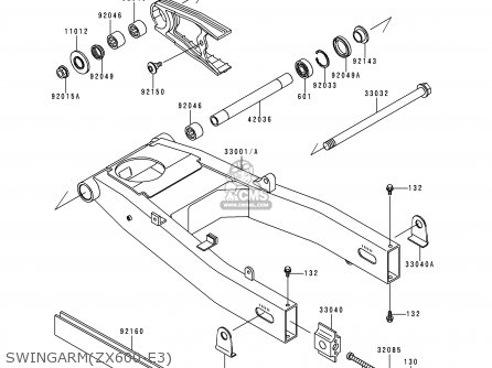 SWINGARM(ZX600-E3) - ZX600E3 NINJA ZX6 1995 USA CALIFORNIA CANADA