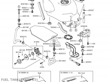 FUEL TANK(ZX600-E3) - ZX600E3 NINJA ZX6 1995 USA CALIFORNIA CANADA