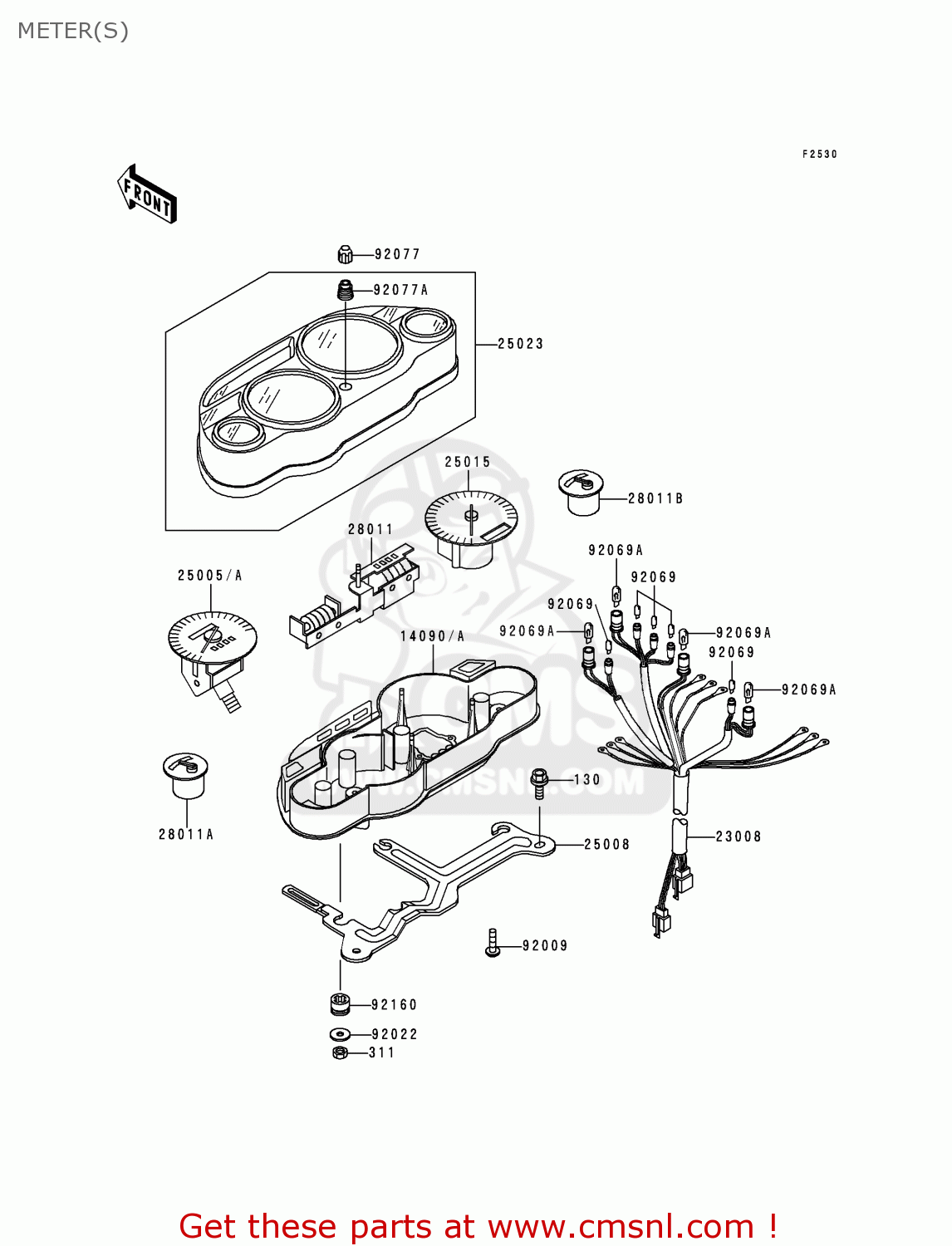 METER(S) ZX600E3 ZZR600 1995 EUROPE UK FR NL AR FG GR IT SD ST