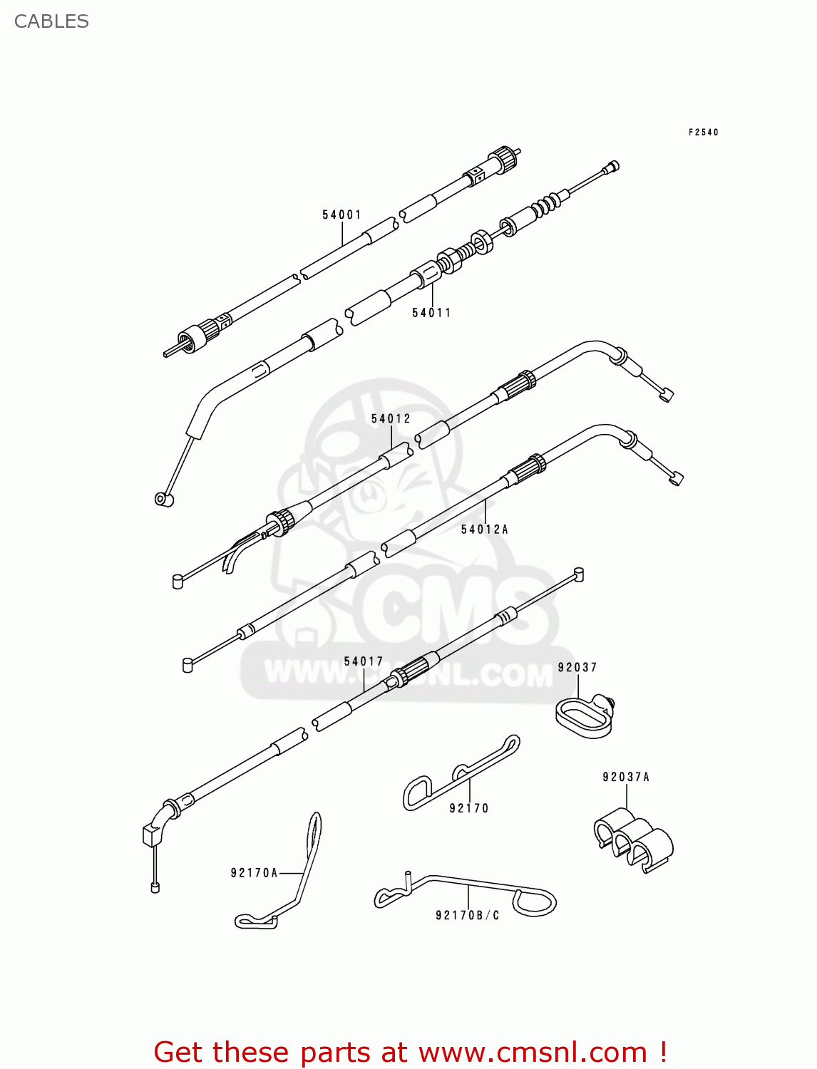 CABLES ZX600E3 ZZR600 1995 EUROPE UK FR NL AR FG GR IT SD ST