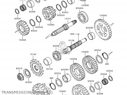 TRANSMISSION(ZX600-E3) - ZX600E3 ZZR600 1995 EUROPE UK FR NL AR FG GR IT SD ST