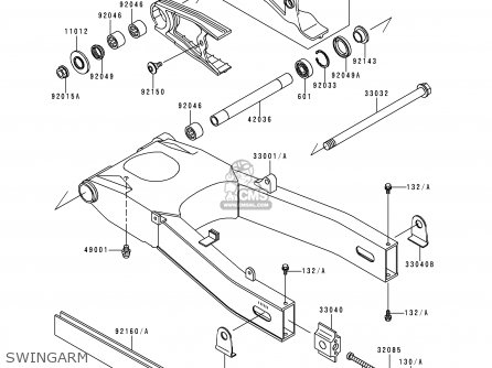 SWINGARM - ZX600E3 ZZR600 1995 EUROPE UK FR NL AR FG GR IT SD ST