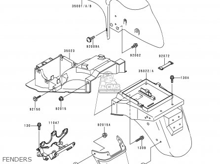 FENDERS - ZX600E3 ZZR600 1995 EUROPE UK FR NL AR FG GR IT SD ST