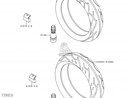 TIRES - ZX600E3 ZZR600 1995 EUROPE UK FR NL AR FG GR IT SD ST