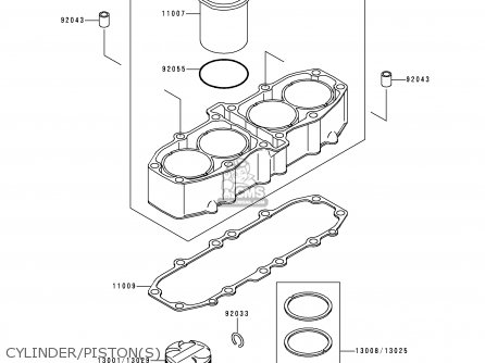 CYLINDER/PISTON(S) - ZX600E4 NINJA ZX6 1996 USA CALIFORNIA CANADA