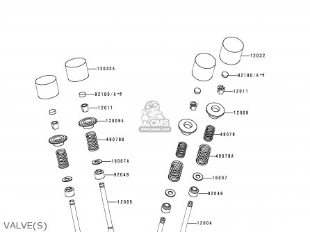 VALVE(S) - ZX600E4 NINJA ZX6 1996 USA CALIFORNIA CANADA