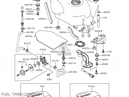 FUEL TANK(ZX600-E4) - ZX600E4 NINJA ZX6 1996 USA CALIFORNIA CANADA