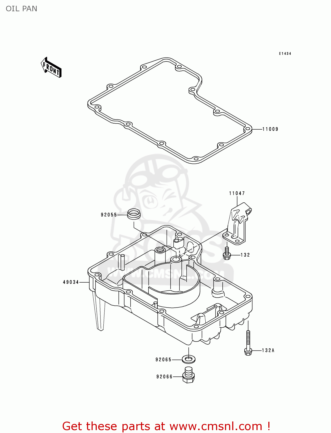 OIL PAN ZX600E4 ZZR600 1996 EUROPE UK FR NL FG SP