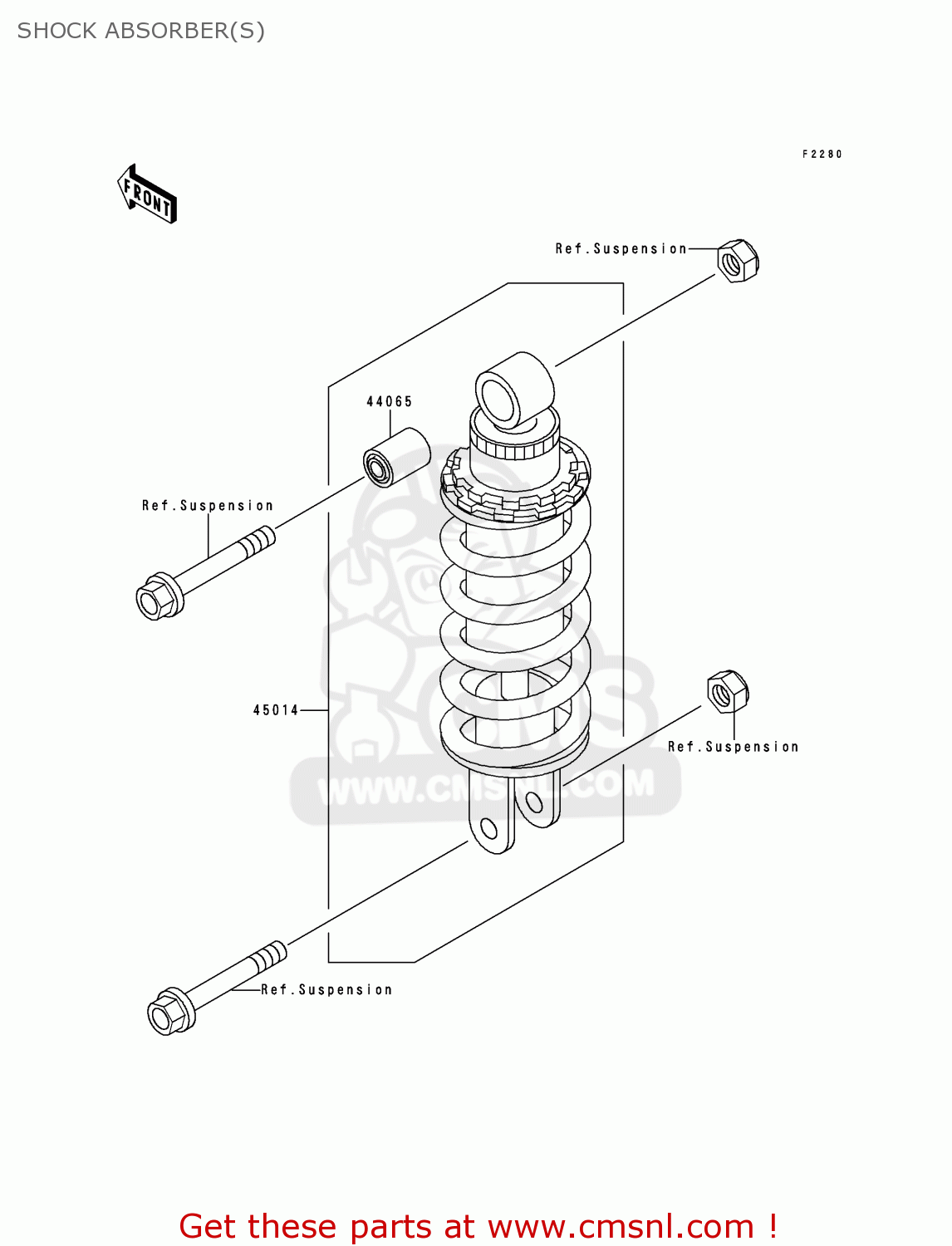 SHOCK ABSORBER(S) ZX600E4 ZZR600 1996 EUROPE UK FR NL FG SP