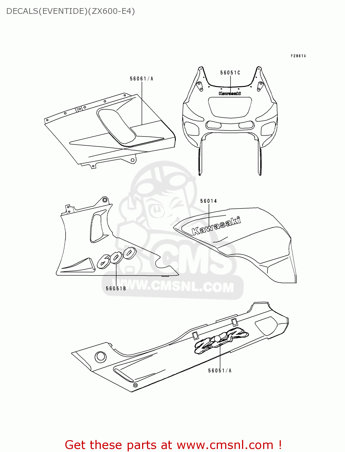 DECALS(EVENTIDE)(ZX600-E4) ZX600E4 ZZR600 1996 EUROPE UK FR NL FG SP