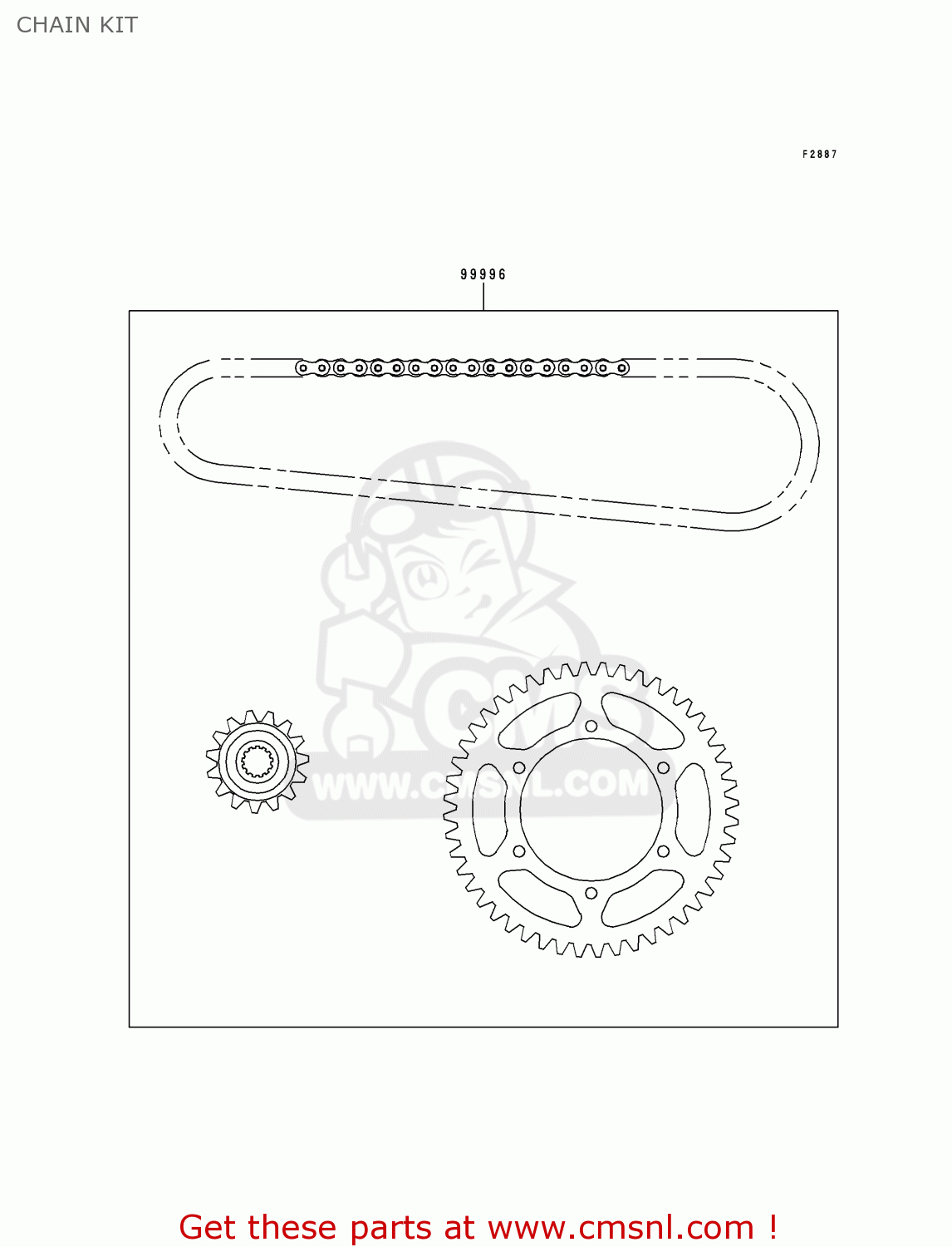CHAIN KIT ZX600E4 ZZR600 1996 EUROPE UK FR NL FG SP