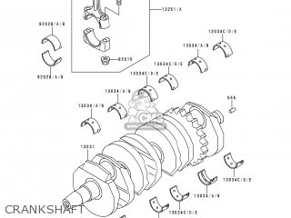 CRANKSHAFT - ZX600E4 ZZR600 1996 EUROPE UK FR NL FG SP
